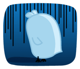 Chiketori little blue chicks sticker #2851353