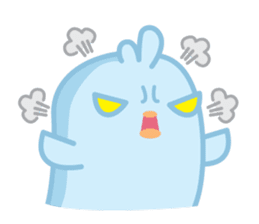 Chiketori little blue chicks sticker #2851354