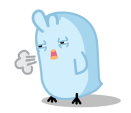 Chiketori little blue chicks sticker #2851357