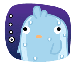 Chiketori little blue chicks sticker #2851358