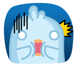 Chiketori little blue chicks sticker #2851360