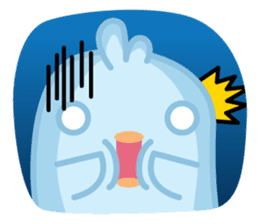 Chiketori little blue chicks sticker #2851360