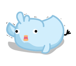 Chiketori little blue chicks sticker #2851361