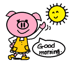 Ton-kun mom. English edition. sticker #2852443