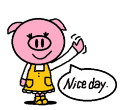 Ton-kun mom. English edition. sticker #2852446