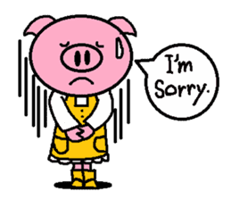 Ton-kun mom. English edition. sticker #2852449