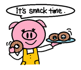 Ton-kun mom.  English edition. sticker #2852452