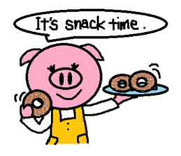 Ton-kun mom. English edition. sticker #2852452