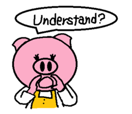 Ton-kun mom.  English edition. sticker #2852453