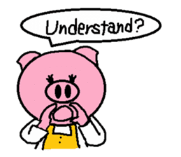 Ton-kun mom. English edition. sticker #2852453