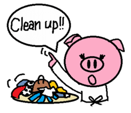 Ton-kun mom.  English edition. sticker #2852454