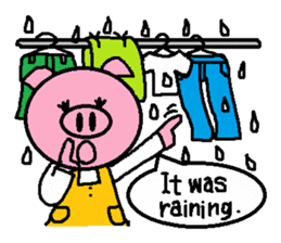 Ton-kun mom. English edition. sticker #2852455