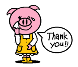 Ton-kun mom.  English edition. sticker #2852456