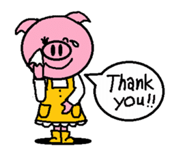 Ton-kun mom. English edition. sticker #2852456