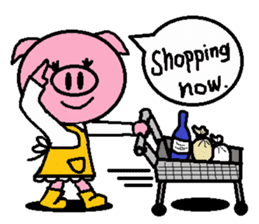 Ton-kun mom. English edition. sticker #2852459