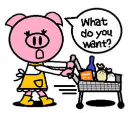 Ton-kun mom. English edition. sticker #2852460