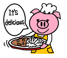 Ton-kun mom. English edition. sticker #2852462