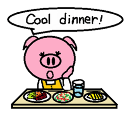 Ton-kun mom.  English edition. sticker #2852464