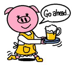 Ton-kun mom.  English edition. sticker #2852467