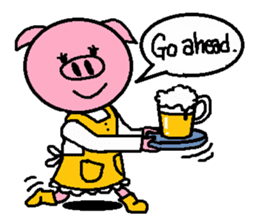 Ton-kun mom. English edition. sticker #2852467