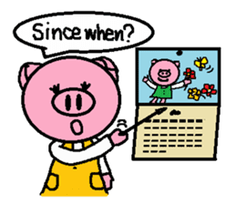 Ton-kun mom. English edition. sticker #2852474