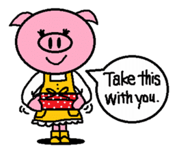 Ton-kun mom. English edition. sticker #2852477