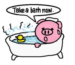 Ton-kun mom. English edition. sticker #2852482