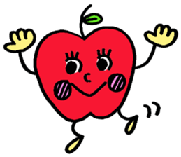 Cheerful Ms.apple sticker #2856123