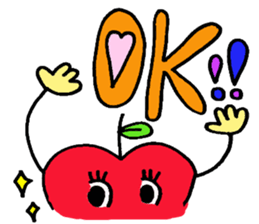 Cheerful Ms.apple sticker #2856124