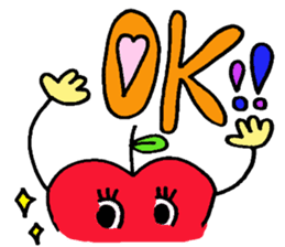 Cheerful Ms.apple sticker #2856124