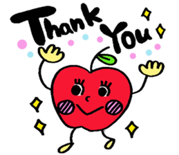 Cheerful Ms.apple sticker #2856125