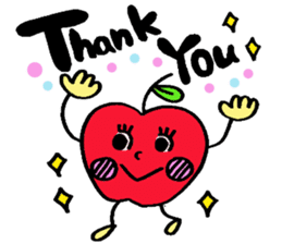 Cheerful Ms.apple sticker #2856125