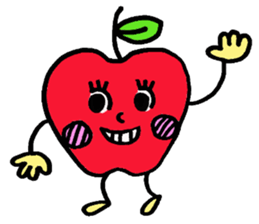 Cheerful Ms.apple sticker #2856126