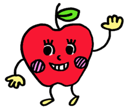 Cheerful Ms.apple sticker #2856126