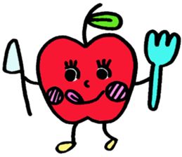 Cheerful Ms.apple sticker #2856128