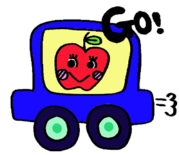 Cheerful Ms.apple sticker #2856129