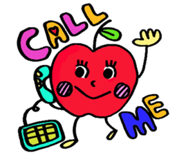 Cheerful Ms.apple sticker #2856130