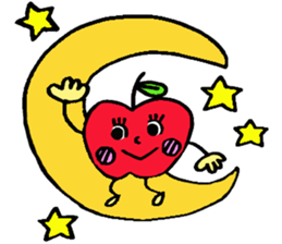 Cheerful Ms.apple sticker #2856133