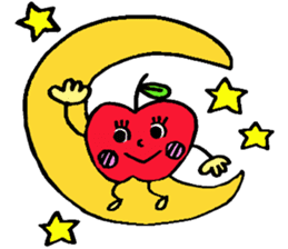Cheerful Ms.apple sticker #2856133