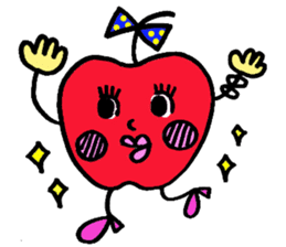 Cheerful Ms.apple sticker #2856134