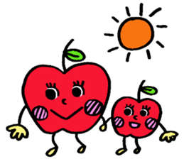 Cheerful Ms.apple sticker #2856135