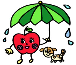 Cheerful Ms.apple sticker #2856136