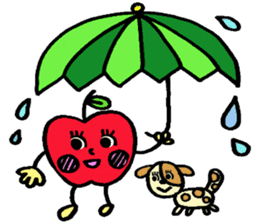 Cheerful Ms.apple sticker #2856136