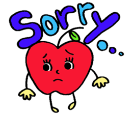 Cheerful Ms.apple sticker #2856137