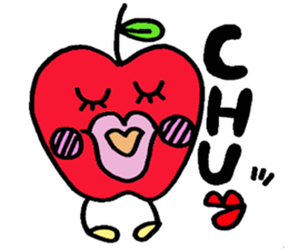 Cheerful Ms.apple sticker #2856139