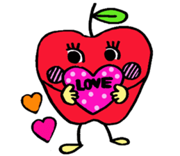 Cheerful Ms.apple sticker #2856140