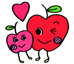 Cheerful Ms.apple sticker #2856141