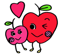 Cheerful Ms.apple sticker #2856141