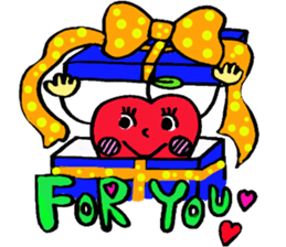 Cheerful Ms.apple sticker #2856143