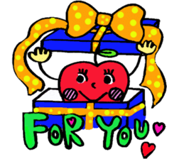 Cheerful Ms.apple sticker #2856143